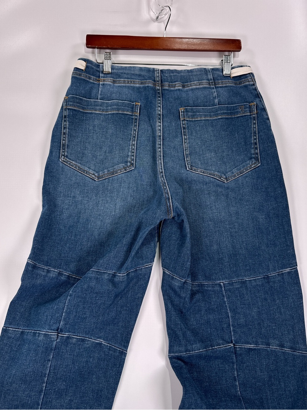 Pilcro and the Letterpress High Rise Wide Leg Barrel Drawstring Jeans Blue 28 - Picture 4 of 12